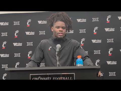 UC ILB Damaine Wilson talks to the media after 62-10 win versus Western Carolina