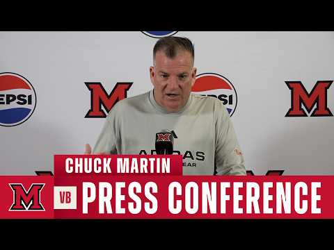 Miami of Ohio HC Chuck Martin talks to media ahead of Cincinnati