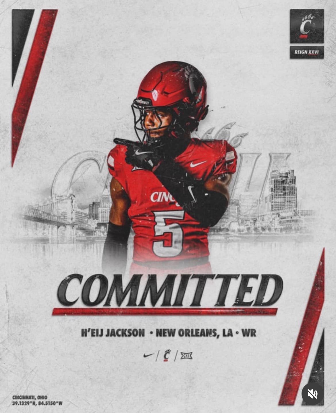 South Alabama WR Heij Jackson flips to Cincinnati article image about Cincinnati Bearcats