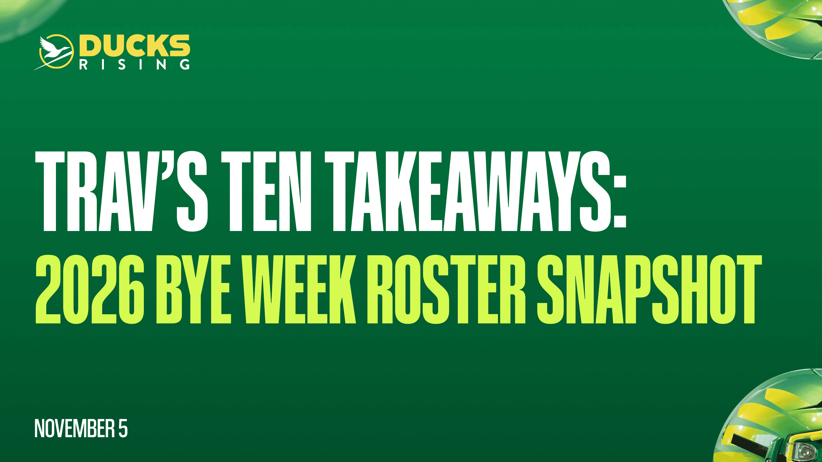 2026 Bye Week Roster Snapshot