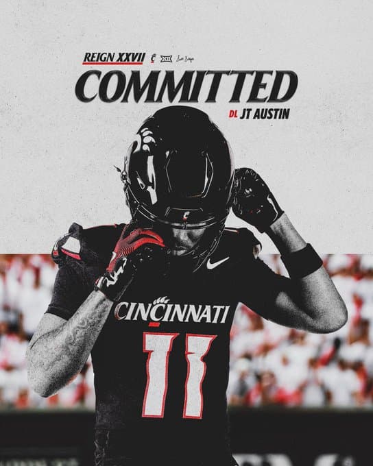 3 star EDGE JT Austin commits to Cincinnati article image about Big 12