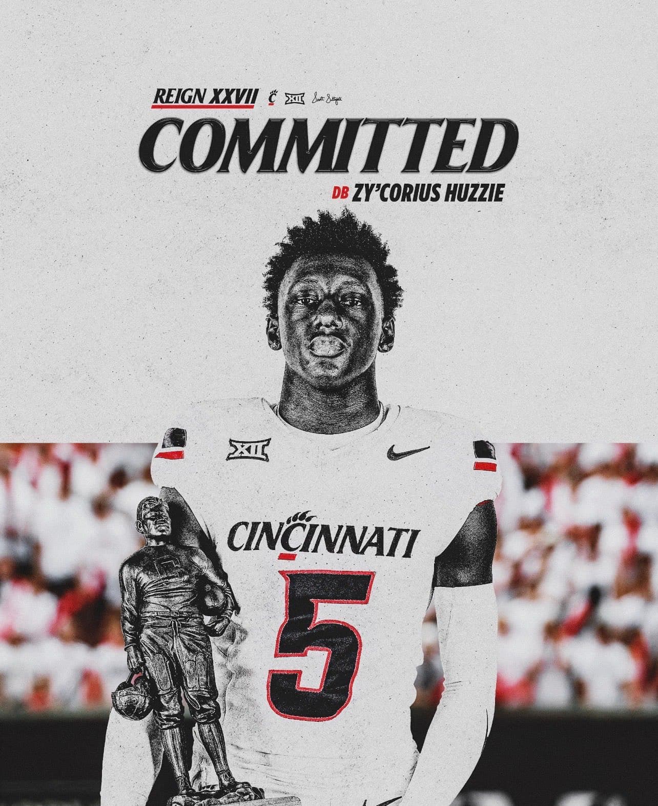 3 star CB Zy'Corius Huzzie flips from Arkansas to Cincinnati article image about Cincinnati Bearcats