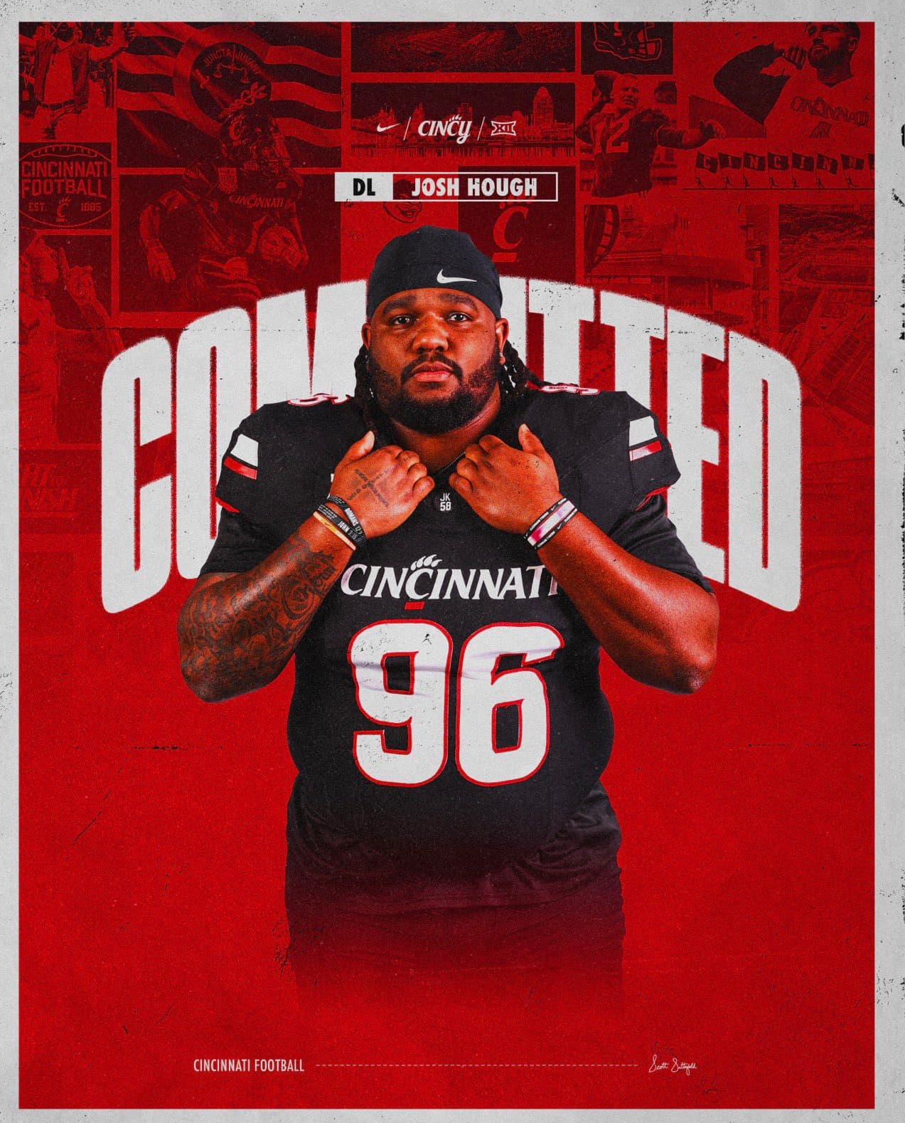 California (PA) DT Josh Hough transfers to Cincinnati