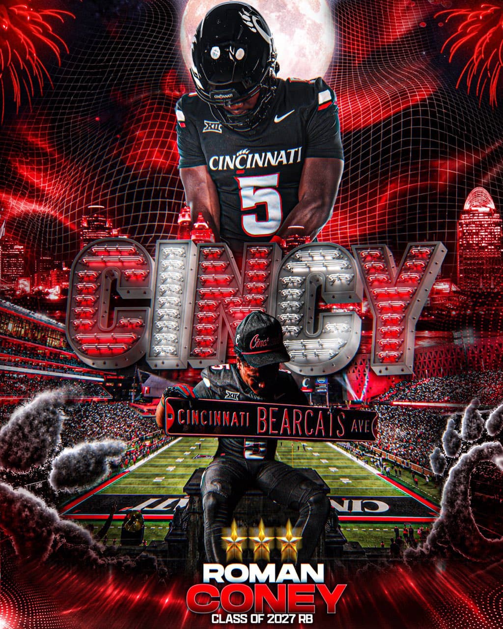 3 star RB Roman Coney commits to UC article image about Big 12