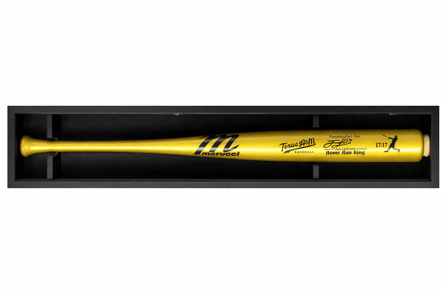 All-Time Home Run Leader - Jace LaViolette Signed & Engraved Texas A&M Bat auction image