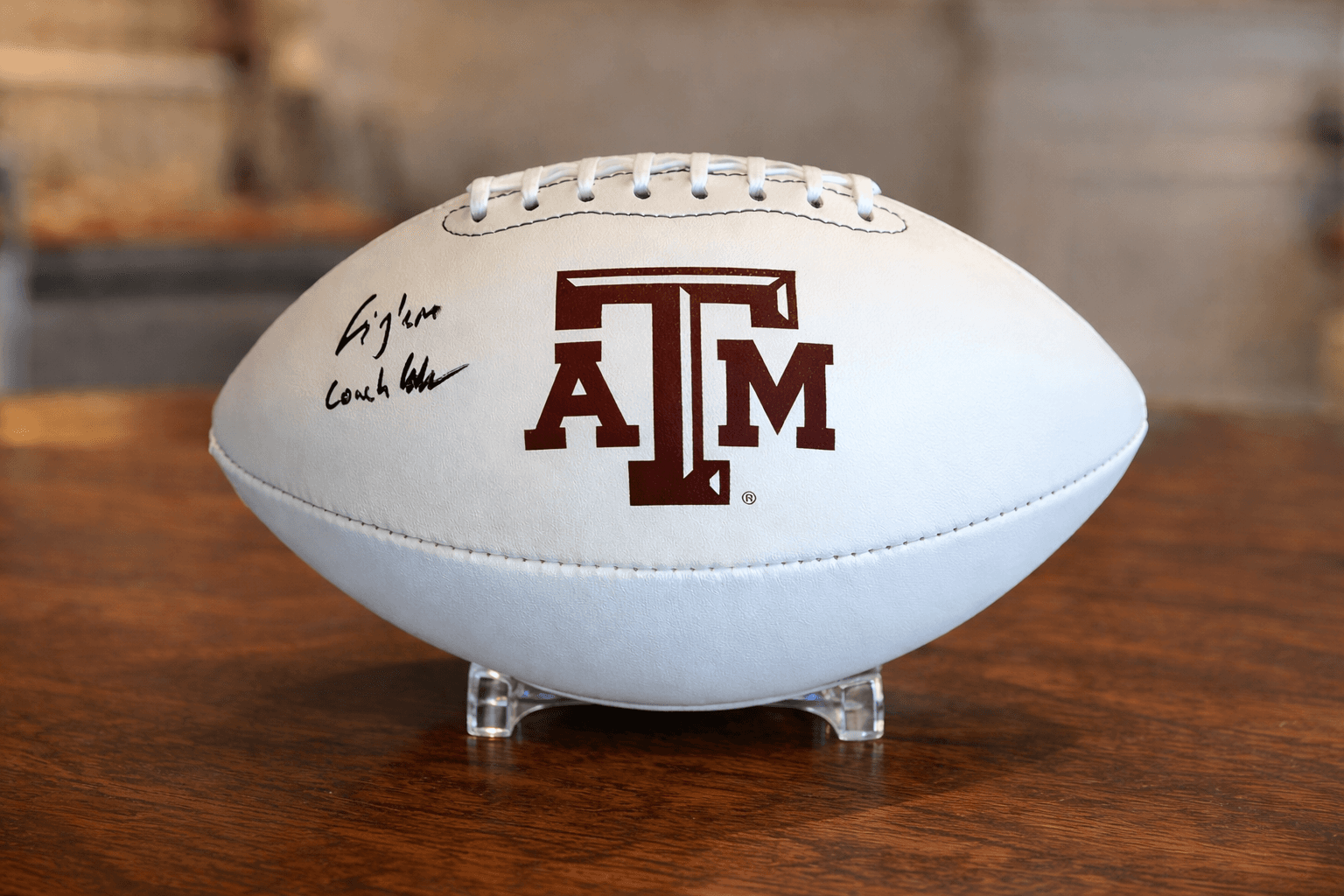 Mike Elko Autographed Texas A&M Football