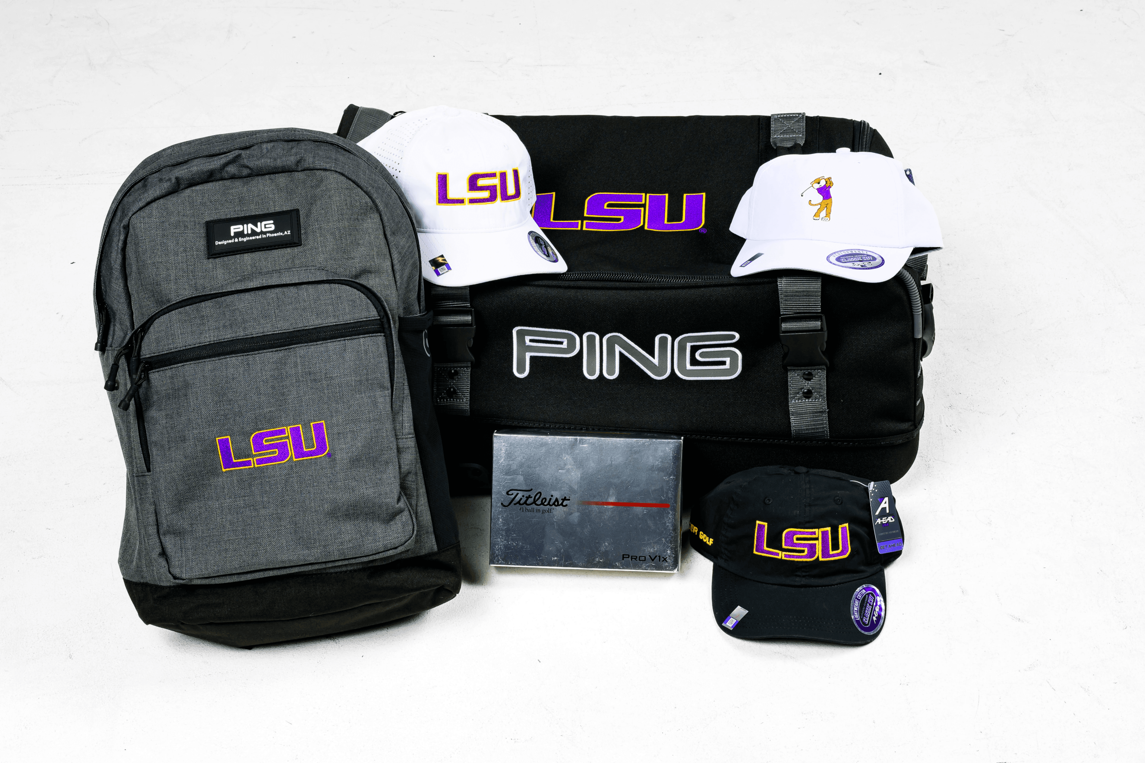 LSU Golf PING Suitcase & Team-Issued Gear