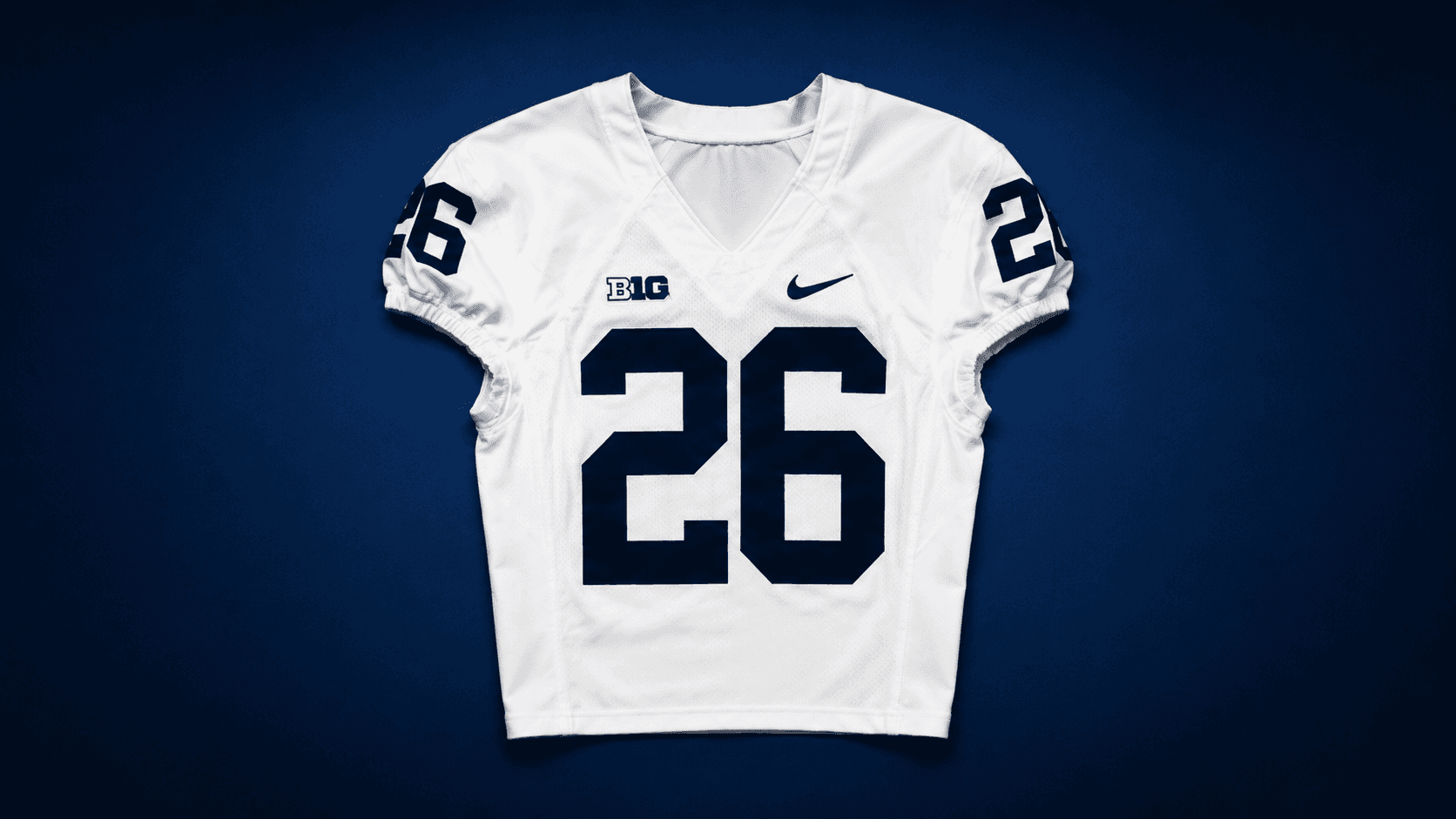 Game-Worn Penn State Football Jersey (White, #26)