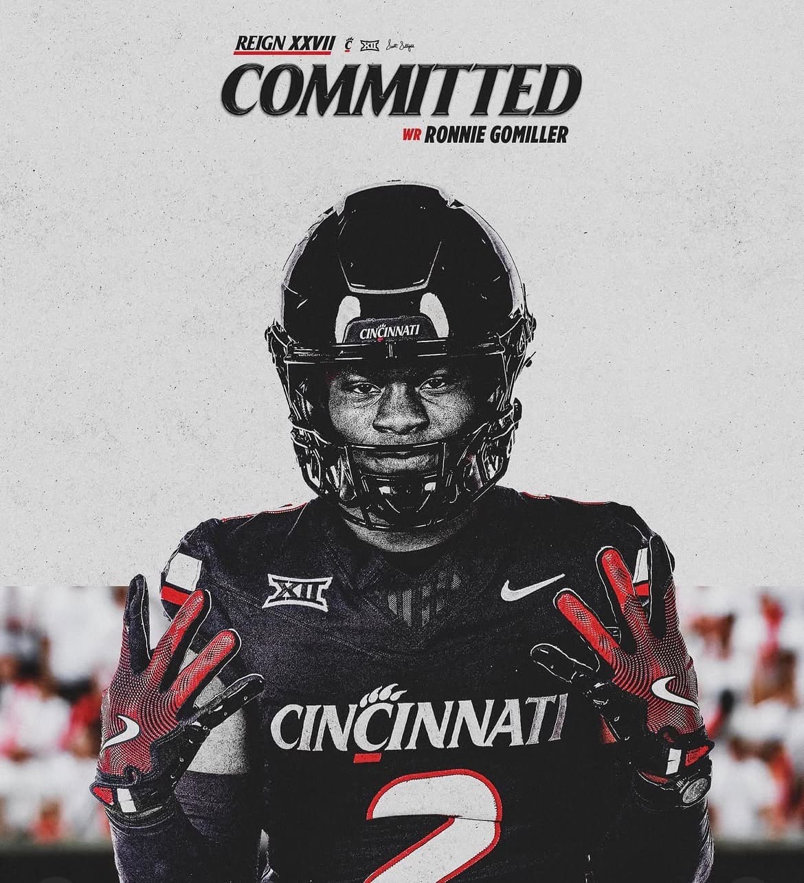 4 star WR Ronnie Gomiller picks Cincinnati over Utah, Kansas State and Purdue article image about Big 12